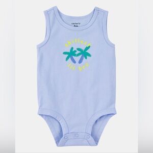 2/$16 💥🆕 Carter's "Chilest Lil Bro" Sleeveless Blue Bodysuit | Size 9m | 6535